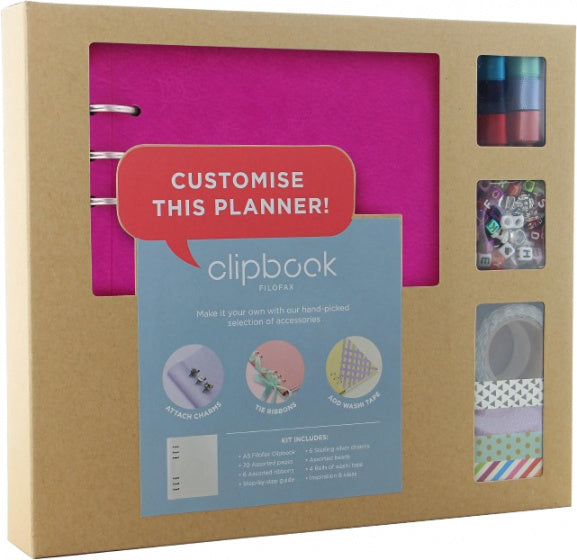 knutselset Clipbook Creativ Kit junior fuchsia 4-delig