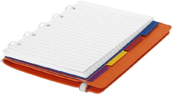 notitieboek Pocket Classic 14,4 x 10,5 cm kunstleer oranje