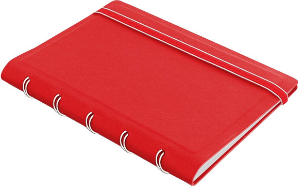 notitieboek Pocket Classic 14,4 x 10,5 cm kunstleer rood