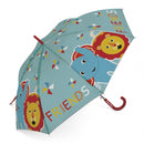 kinderparaplu Friends olifant & leeuw PE blauw
