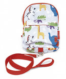 schooltas dieren junior 26 x 20 cm polyester wit