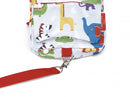 schooltas dieren junior 26 x 20 cm polyester wit