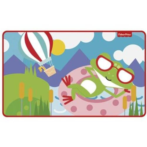 vloerkleed fleece kikker 75 x 45 cm multicolor