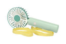 handventilator USB oplaadbaar 17,3 cm ABS groen 3-delig
