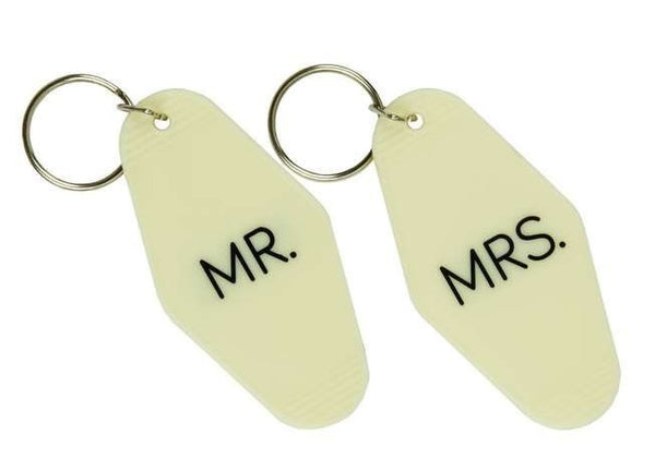 sleutelhanger Mr & Mrs wit