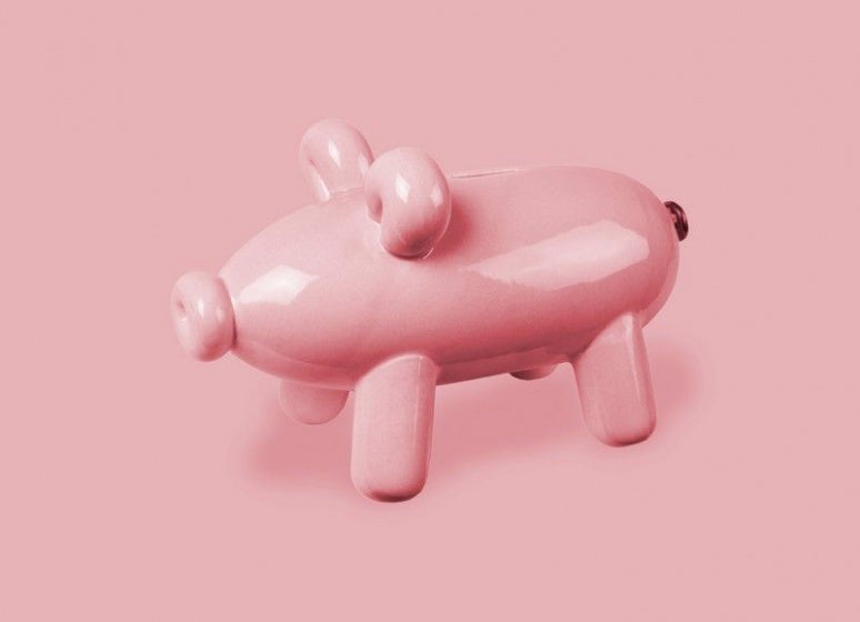 spaarpot Piggy 23 x 14 cm keramiek roze