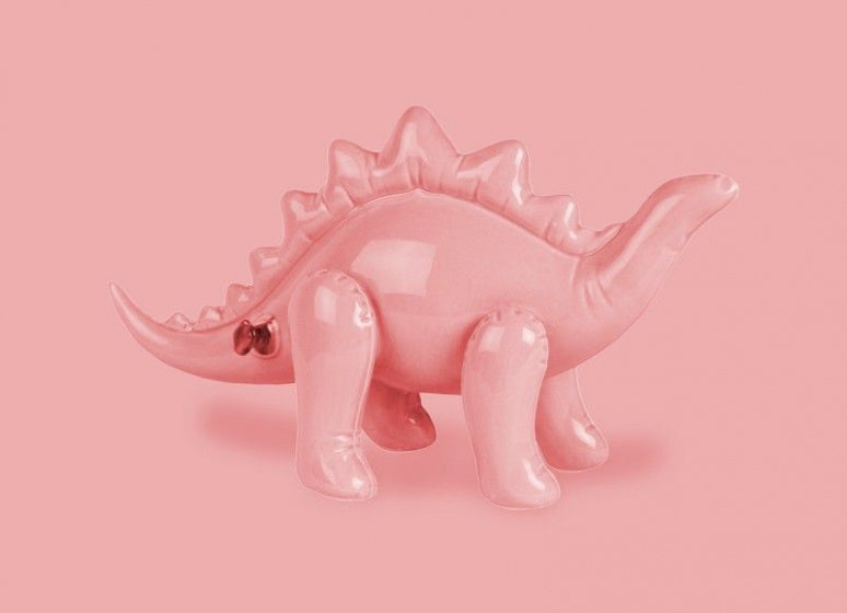 spaarpot Stegosaurus 35 x 18 cm keramiek roze