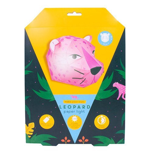 maak je eigen luipaardhoofd led papier roze