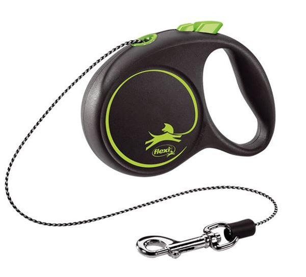 Flexi Rollijn Black Design Cord Groen XS 3 MTR TOT 8 KG