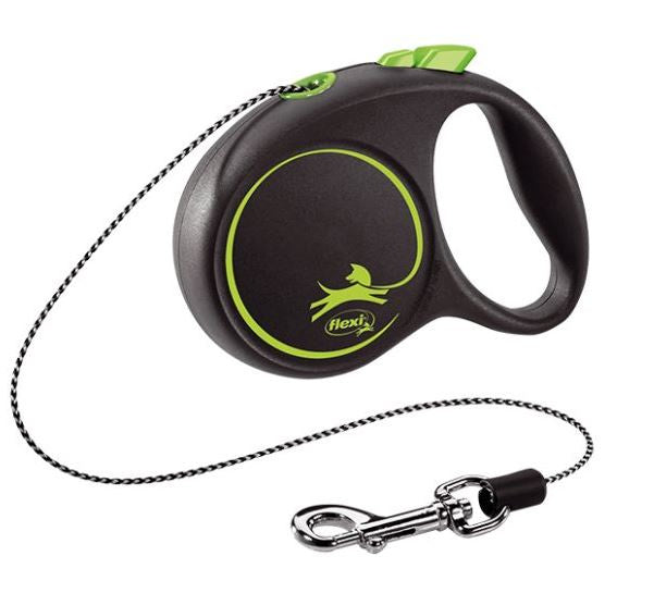 Flexi Rollijn Black Design Cord Groen XS 3 MTR TOT 8 KG