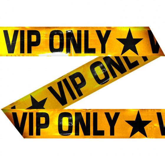 afzetlint VIP Only 15 meter geel