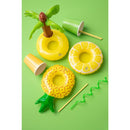 bekerhouder ananas 27 x 16 cm vinyl geel/groen