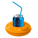 bekerhouder opblaasbaar 17 cm oranje