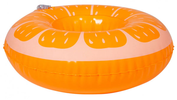bekerhouder opblaasbaar 17 cm oranje
