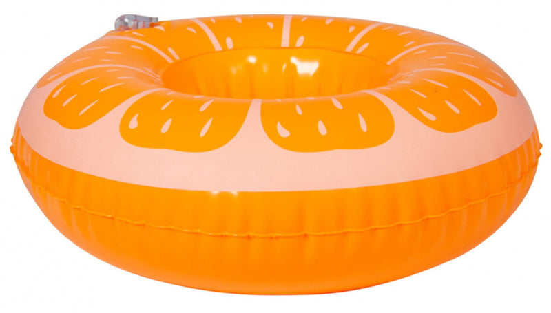 bekerhouder opblaasbaar 17 cm oranje