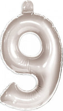 Cijfer Ballon 9 Zilver