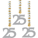 Hangdecoratie - 25 jaar, 3st.