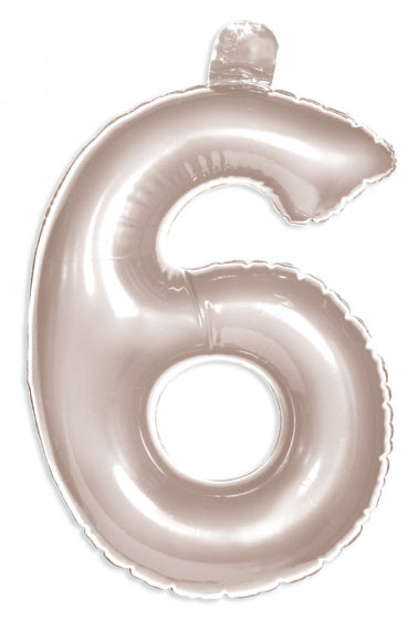 Cijfer Ballon 6 Zilver