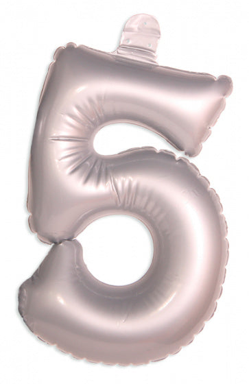 Cijfer Ballon 5 Zilver