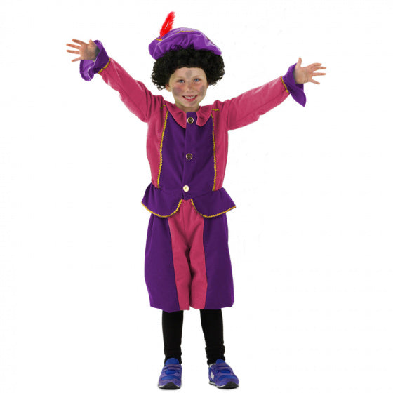 Pieten Verkleedset - Roze/Paars - 3 tot 5 Jaar