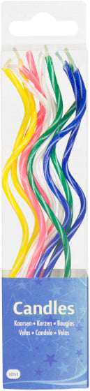 Lange Spiraal Kaarsjes, 10st.