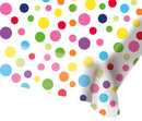 tafelkleed Rainbow Dots 130 x 180 cm wit