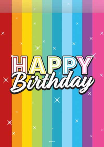 Uitdeelzakjes Happy Birthday, 8st.