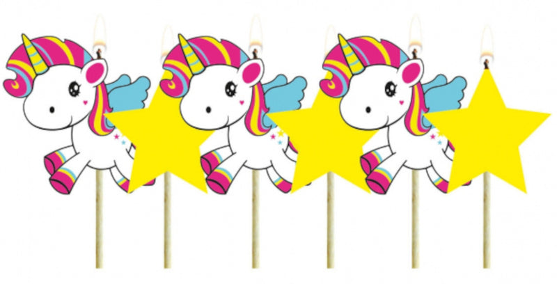 verjaardagskaarsen junior 6 x 3 cm wax geel/roze 6-delig