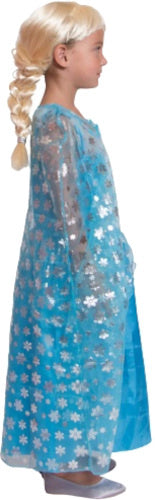 verkleedjurk ijsprinses meisjes blauw/zilver maat 116-134
