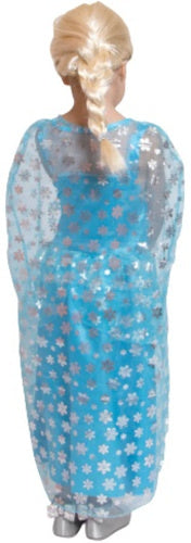 verkleedjurk ijsprinses meisjes blauw/zilver maat 116-134