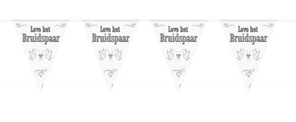 Vlaggenlijn Leve het Bruidspaar, 10mtr.