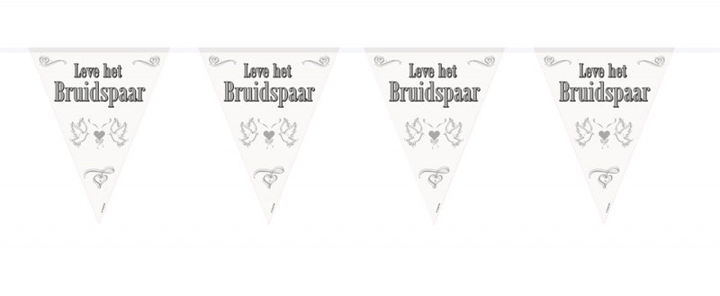 Vlaggenlijn Leve het Bruidspaar, 10mtr.