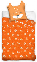 dekbedovertrek vos junior 140 x 200 cm katoen oranje