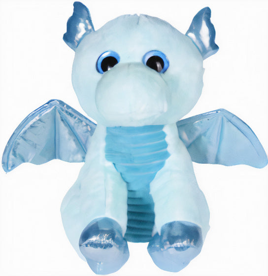 knuffeldinosaurus junior 25 x 23 cm pluche blauw