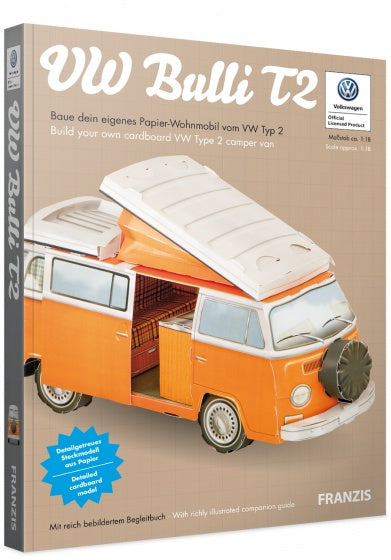 bouwpakket VW Bulli T2 1:18 karton 38-delig oranje