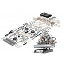 bouwpakket VW kever 22 cm zwart/zilver 200-delig