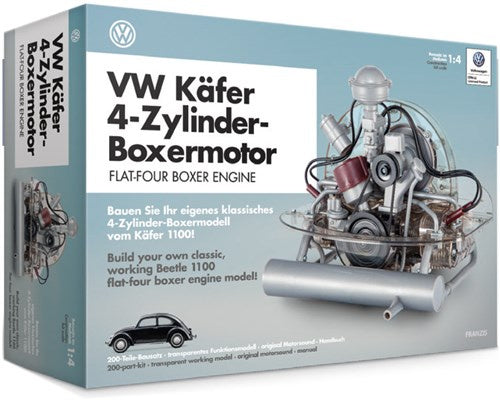 bouwpakket VW kever 22 cm zwart/zilver 200-delig