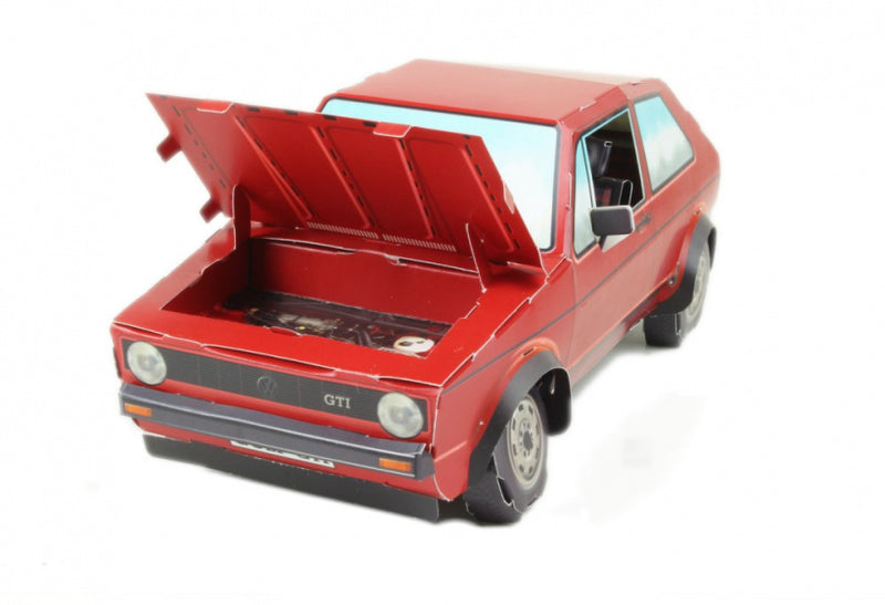 modelbouwpakket VW Golf GTI mk1 karton rood 40-delig