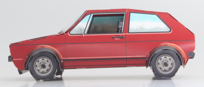 modelbouwpakket VW Golf GTI mk1 karton rood 40-delig