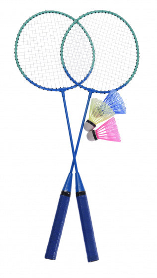 badmintonset blauw 5-delig