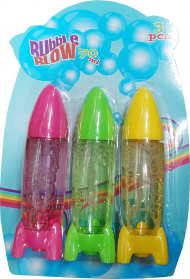 bellenblaas Bubble Blow Rocket junior 70 ml 3 stuks