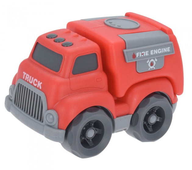 brandweerauto overdreven proporties 15 cm rood
