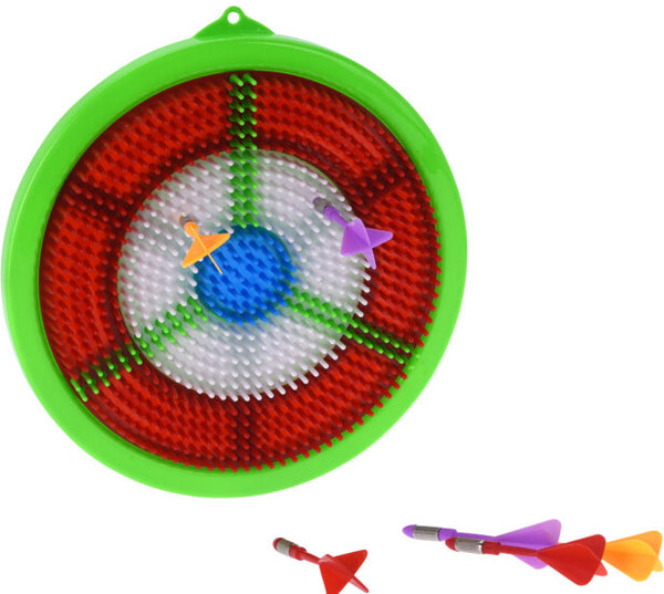 dartbordset junior 23,5 cm groen/rood 7-delig