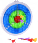 dartbordset junior 23,5 cm wit/blauw 7-delig