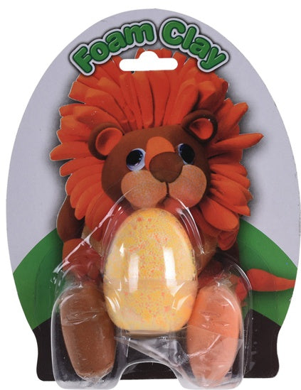 Foam Clay-set leeuw geel 4-delig