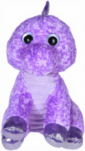knuffeldinosaurus junior 25 x 23 cm pluche paars