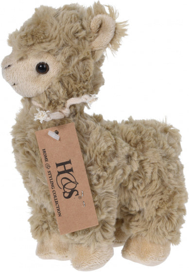 knuffellama 26 x 18 cm pluche bruin