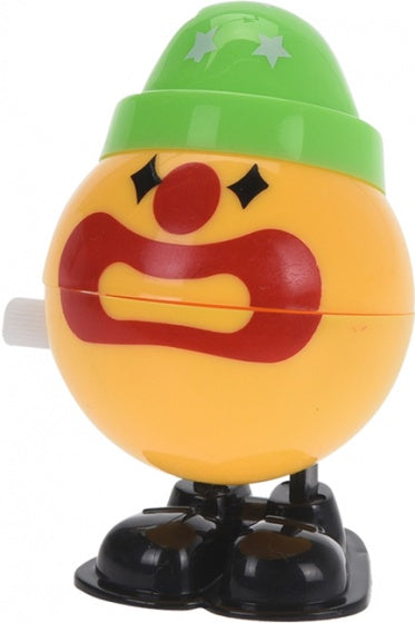 opwindfiguur Clown 6,5 cm geel