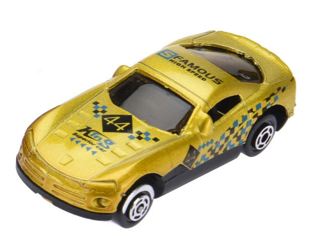 raceauto junior 7,5 cm RVS goud