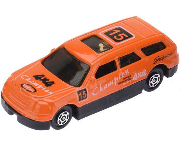 raceauto junior 7,5 cm RVS oranje